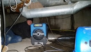 Water and Moisture Dryout in Crawlspace